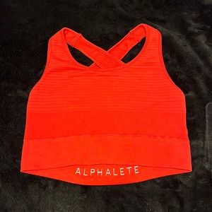 Red Alphalete Revival sports bra
